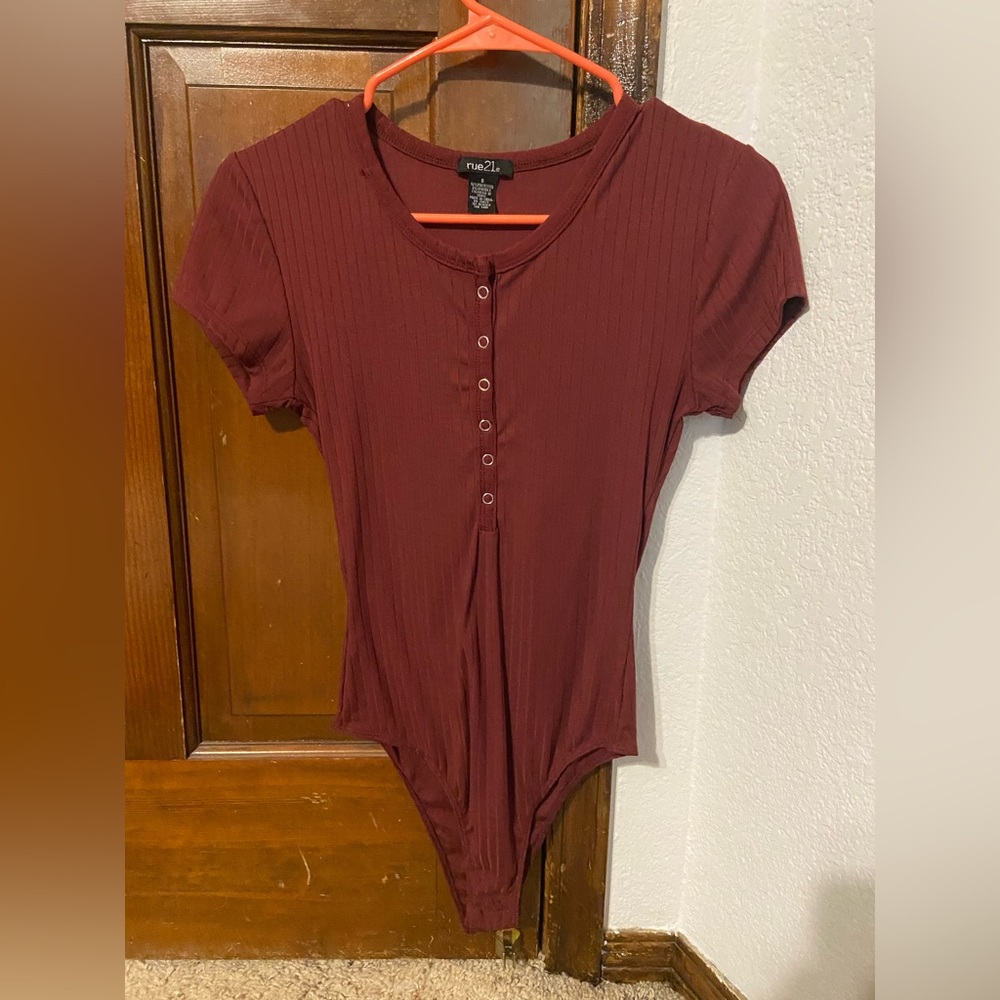 maroon bodysuit